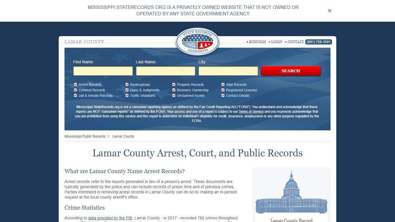 Lamar County Arrest, Court, and Public Records